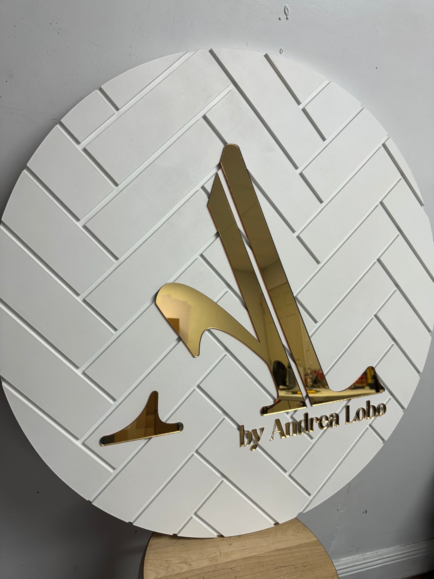 Acrylic Sign with Wood Backer