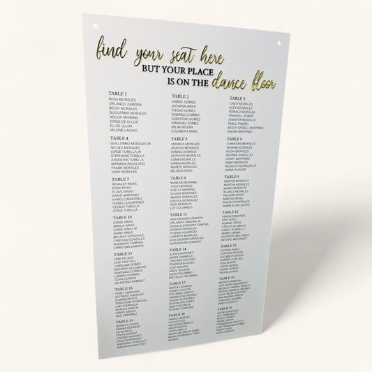Acrylic Seating Chart