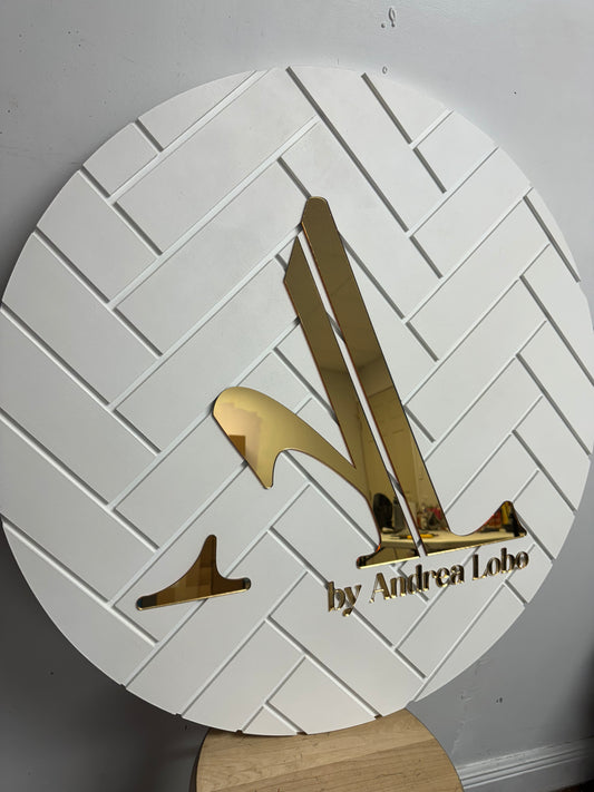 Acrylic Sign with Wood Backer