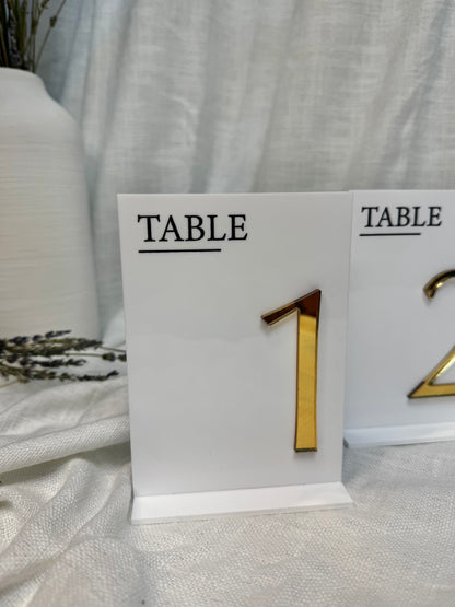 Table Numbers