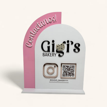 QR code Desk Sign