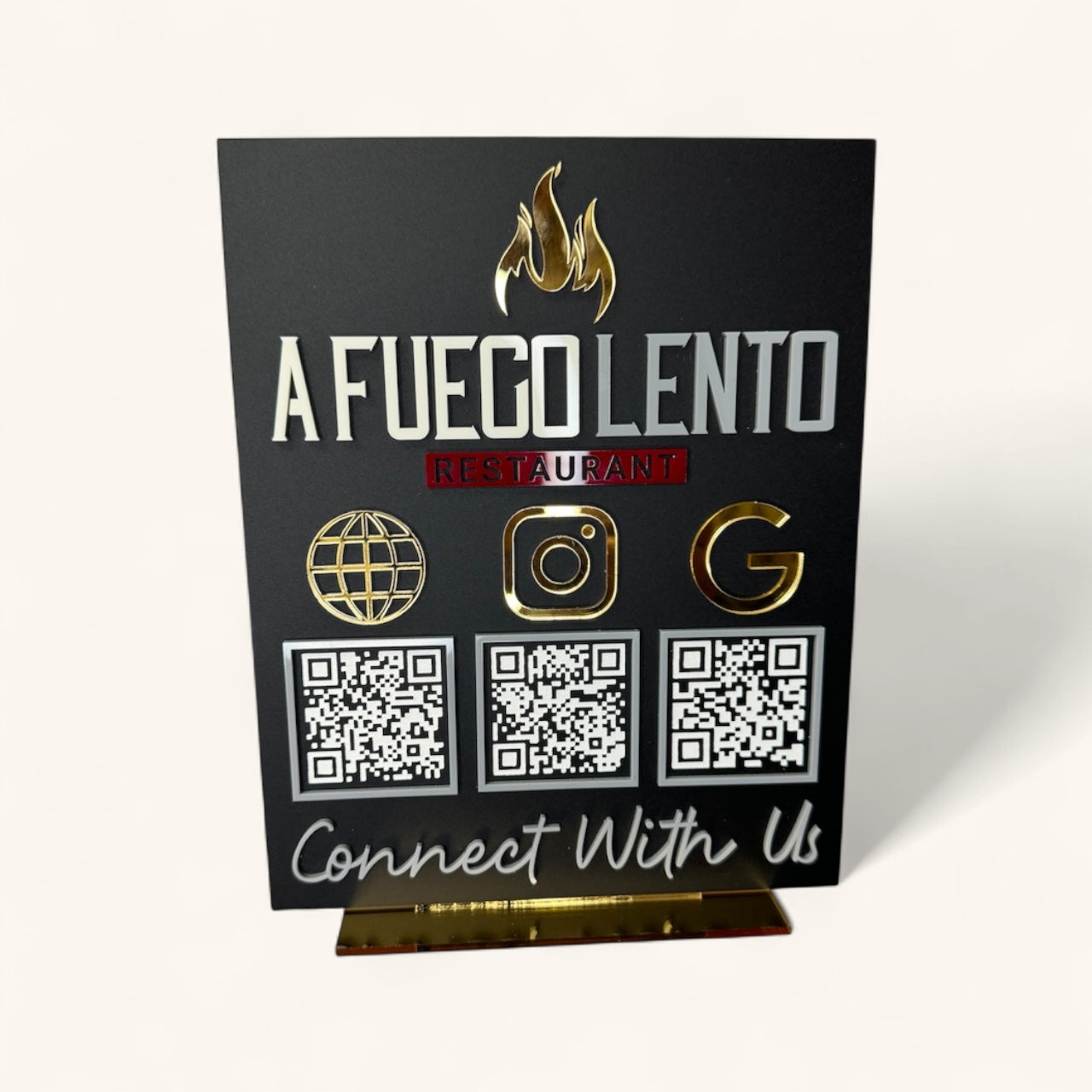 QR code Desk Sign
